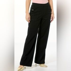 C Wonder by Christian Siriano Wonder Stretch Denim Wide Leg Trouser